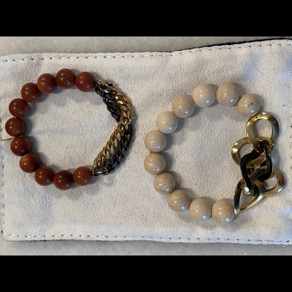 Glittery beaded bracelets